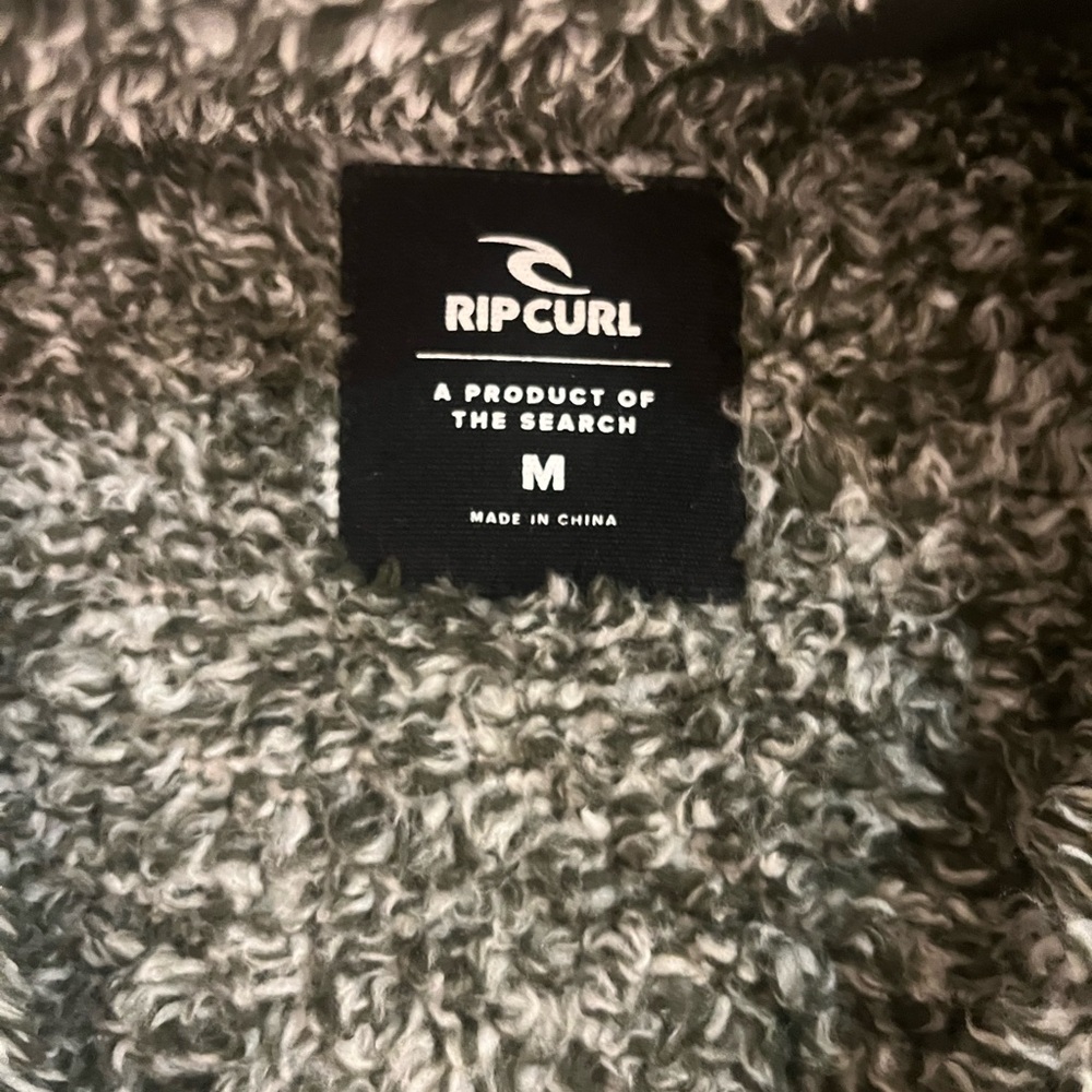 Rip Curl Black and White Zip Up Sweater - Picture 3 of 7